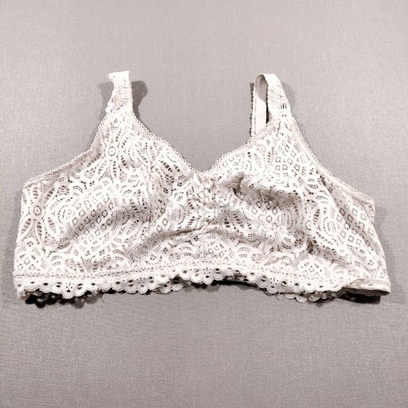 Avella Other - 4/$20 Avella Lace Bralatte 22 Unpadded Full Coverage Bra Champagne Beige Ivory